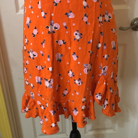 Free people orange floral mini dress - Picture 4 of 8